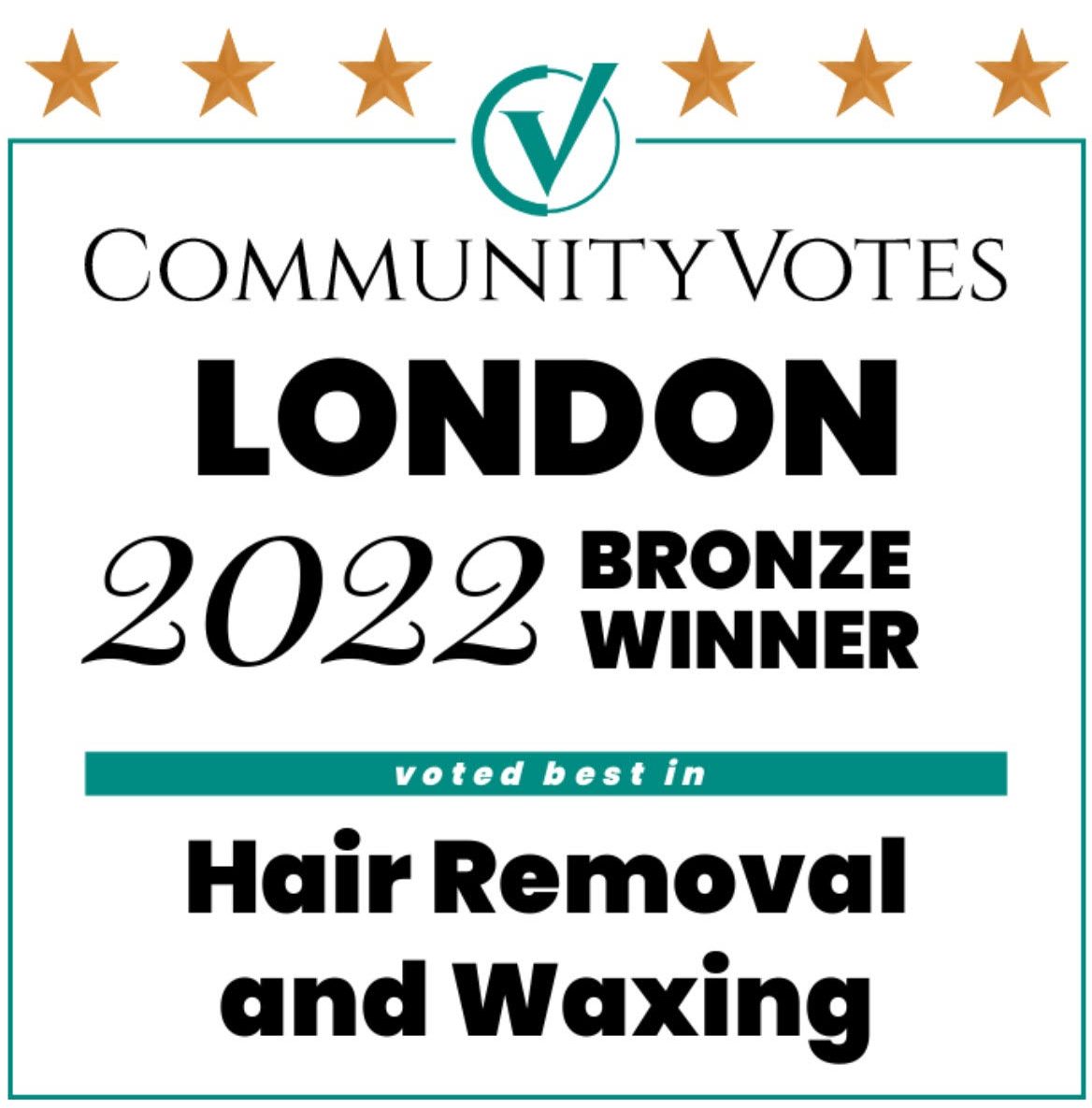 Hair Removal and Waxing Bronze Winner, 2022 Community Votes